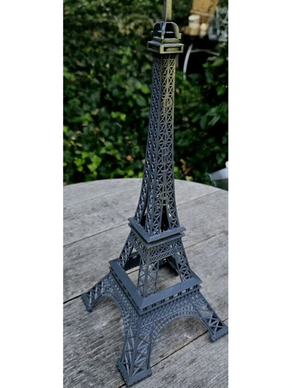 Eiffel Tower Desk Black Gunpowder Gray Statue Figurine Decor 13